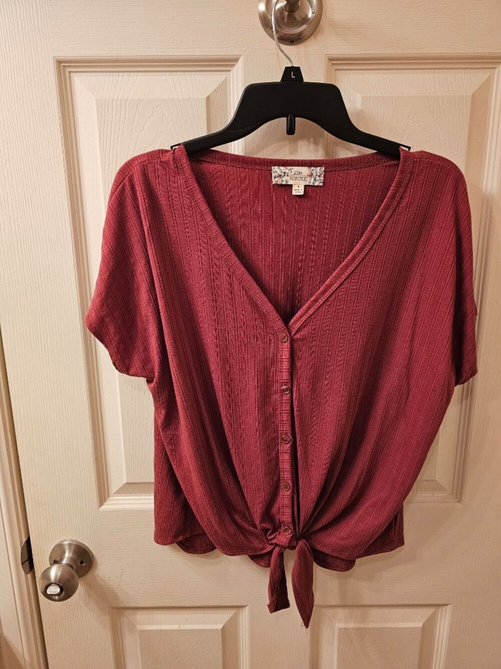NWOT Pink Republic Large Rust Blouse